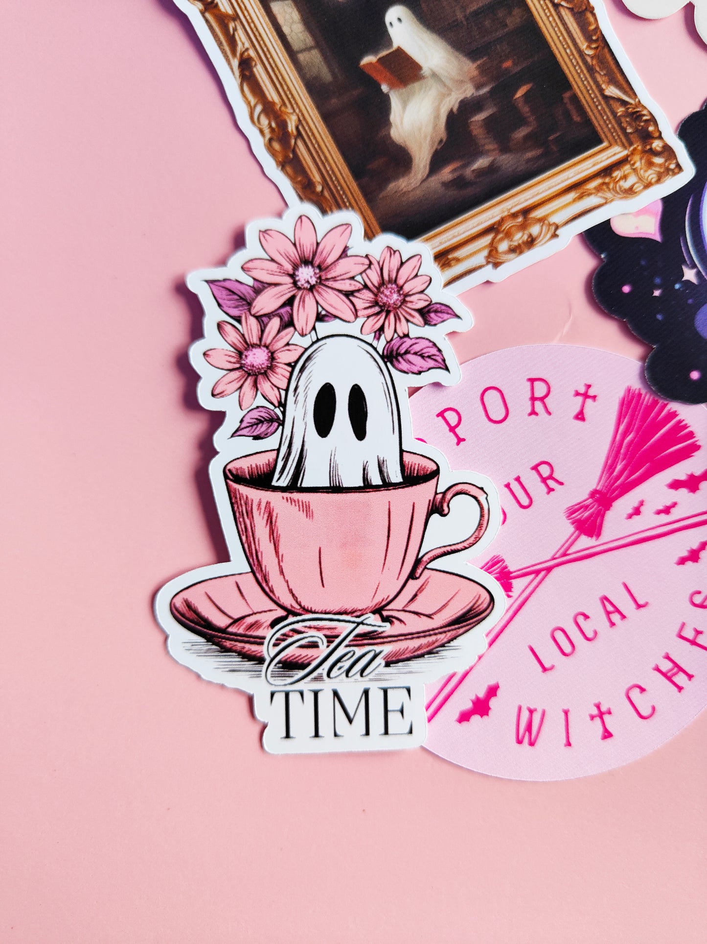 Stickers Autocollant Brillant "Fantôme Tea Time"