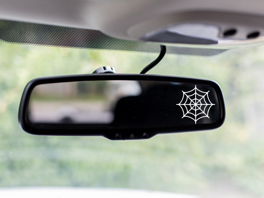 Rearview Decals Stickers "Spiderweb"