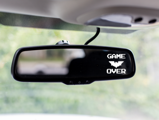 Rearview Decals Stickers "Game Over Bat Pixel"