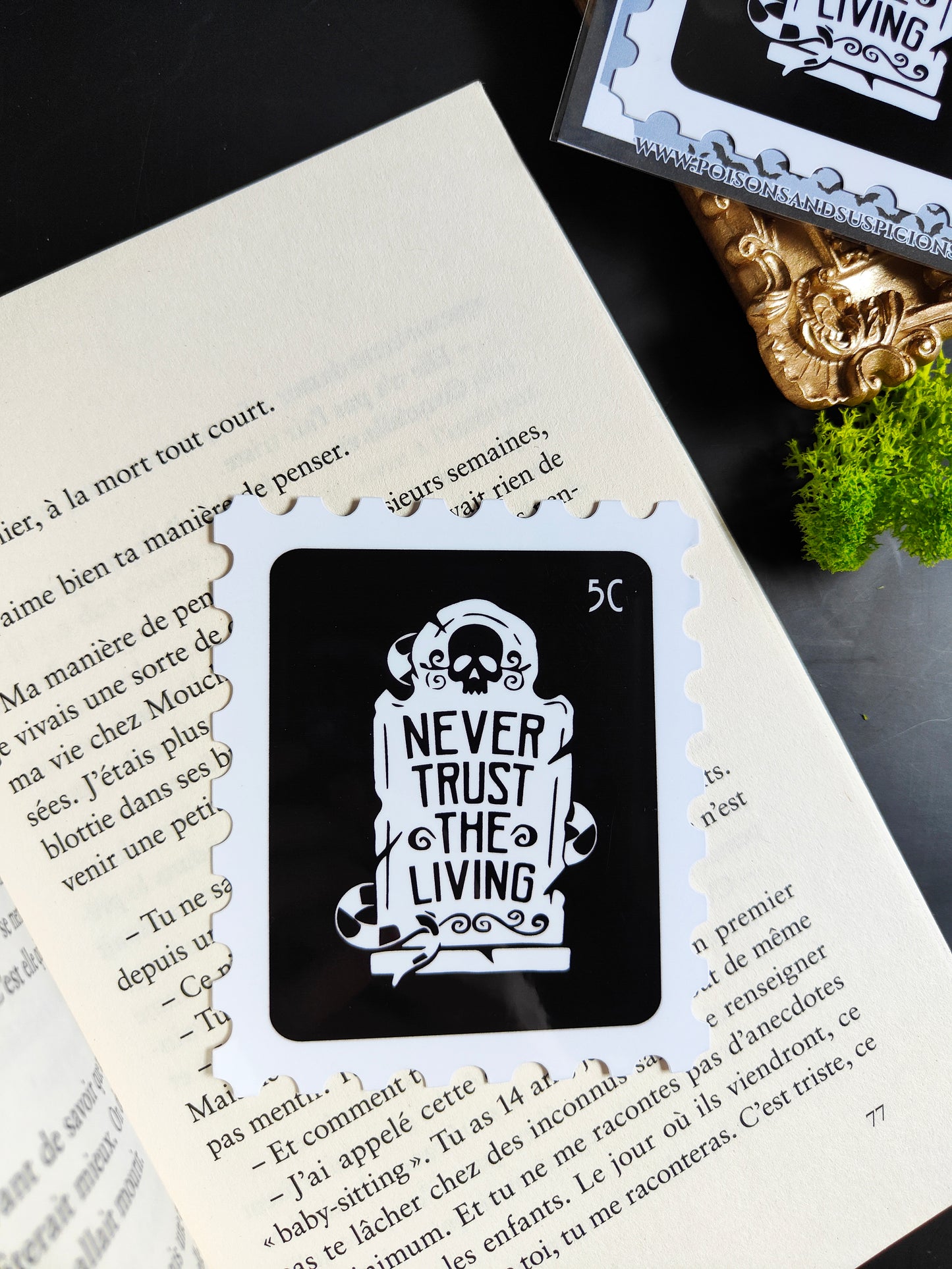 Bookmark - Stamp Edition "Never Trust the Living"