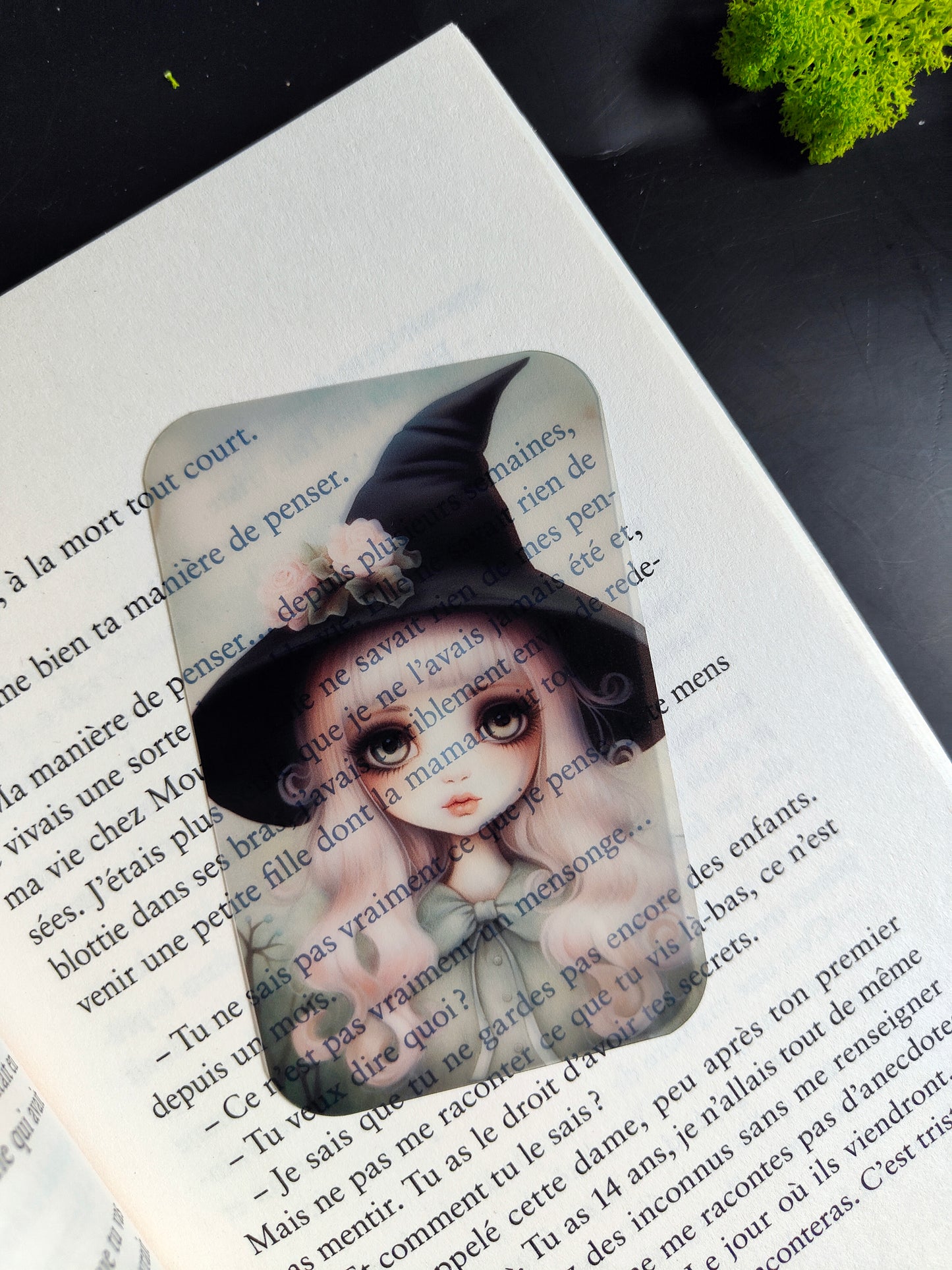 Transparent Bookmark "Creepy Witchy Girl"