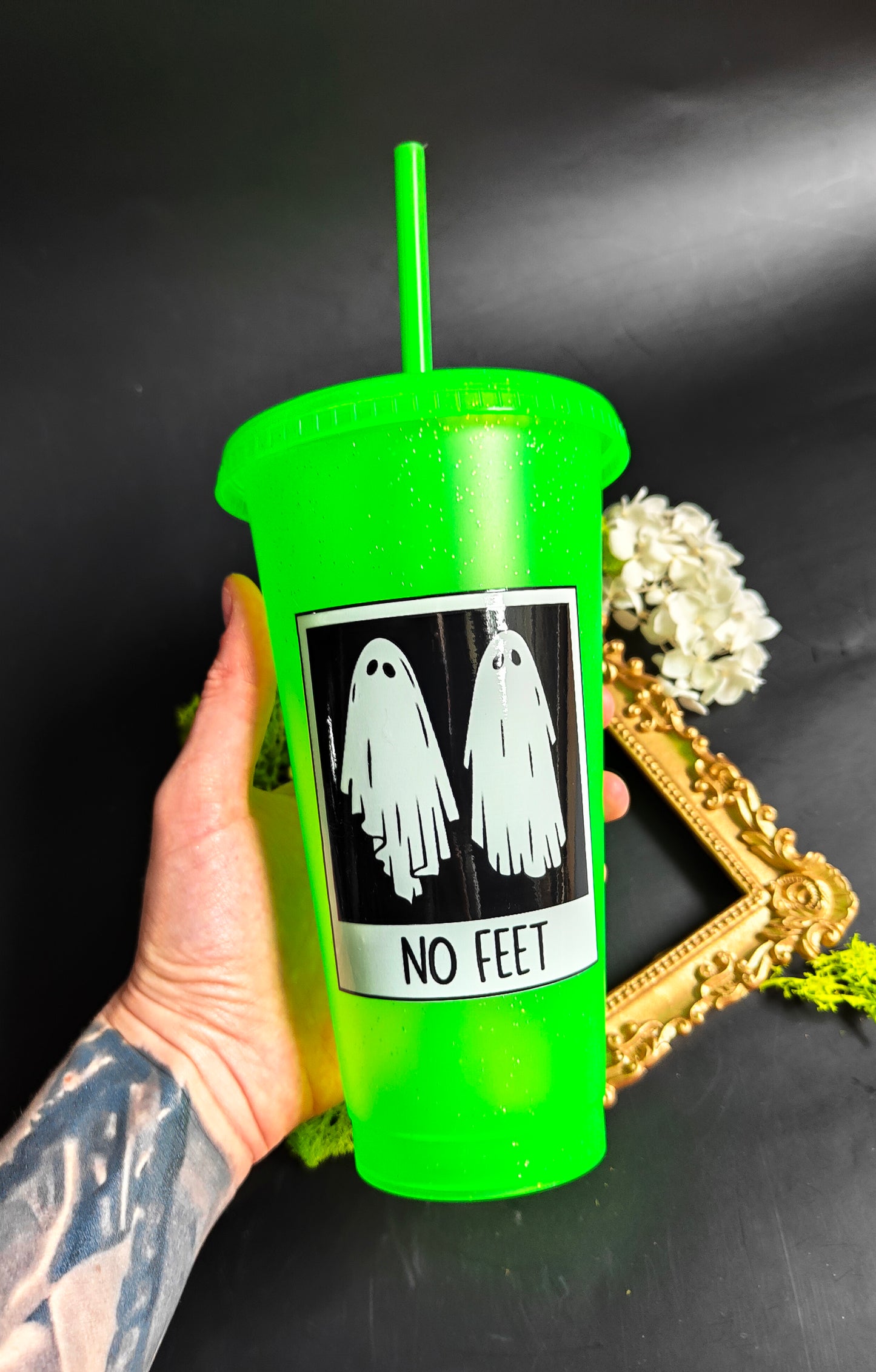 Neon Green Tumbler - No Feet