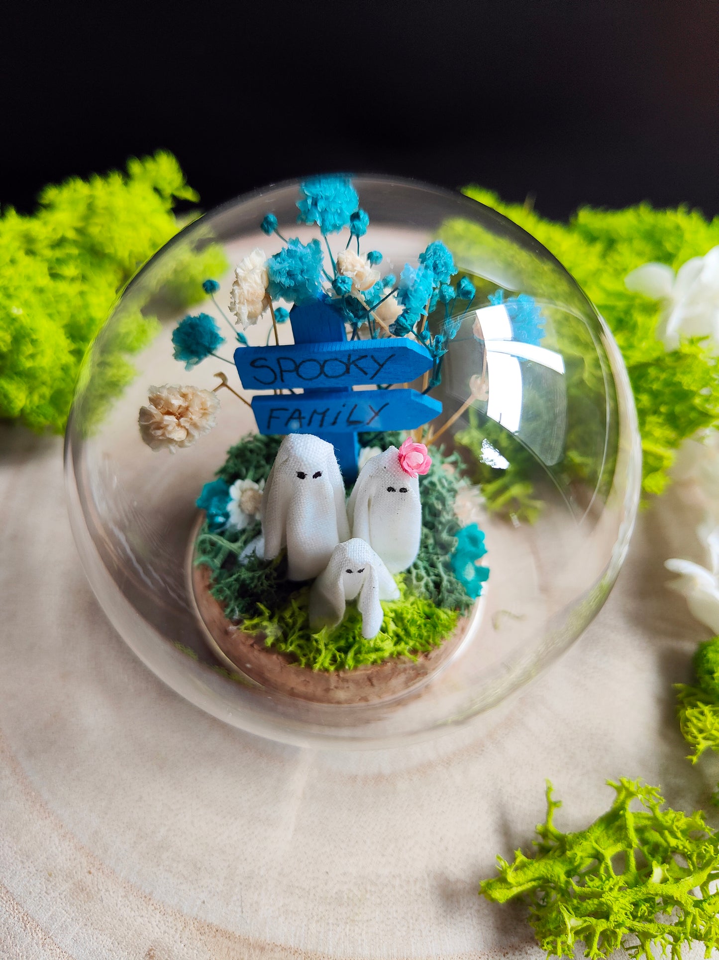 Adopt a Ghost - Mini Glass Dome - Spooky Family