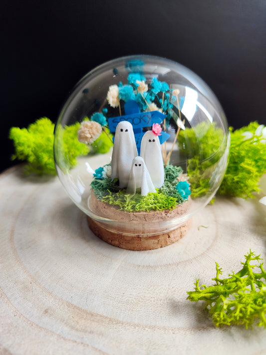 Adopt a Ghost - Mini Glass Dome - Spooky Family