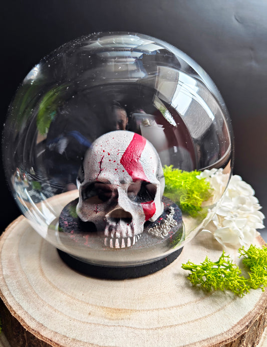 Skull Glass Globe "Cinema" Horror