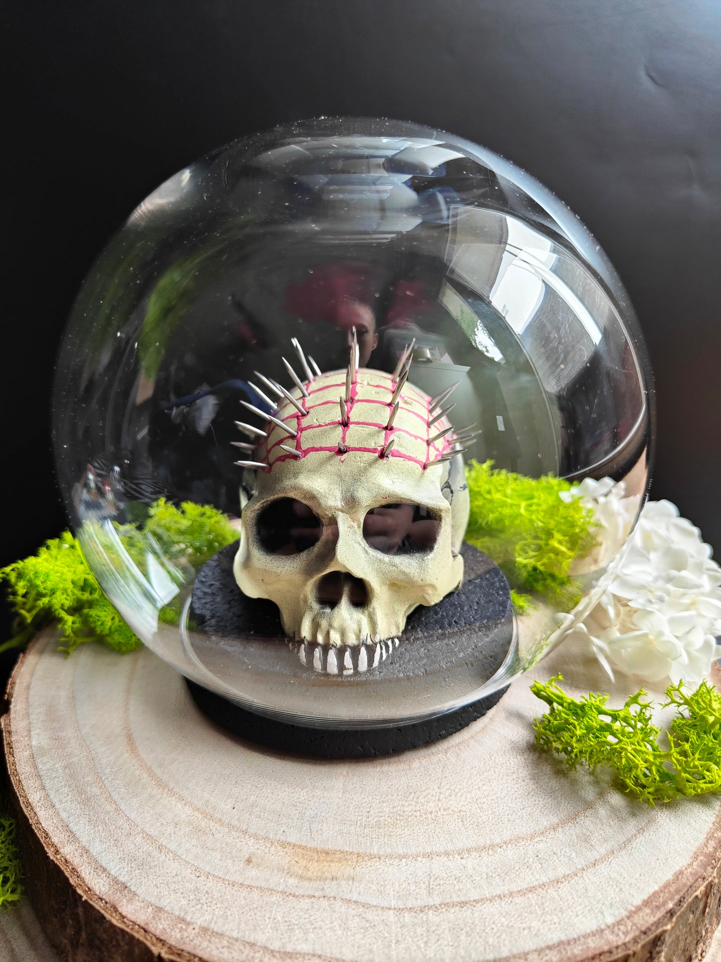 Skull Glass Globe "Cinema" Horror