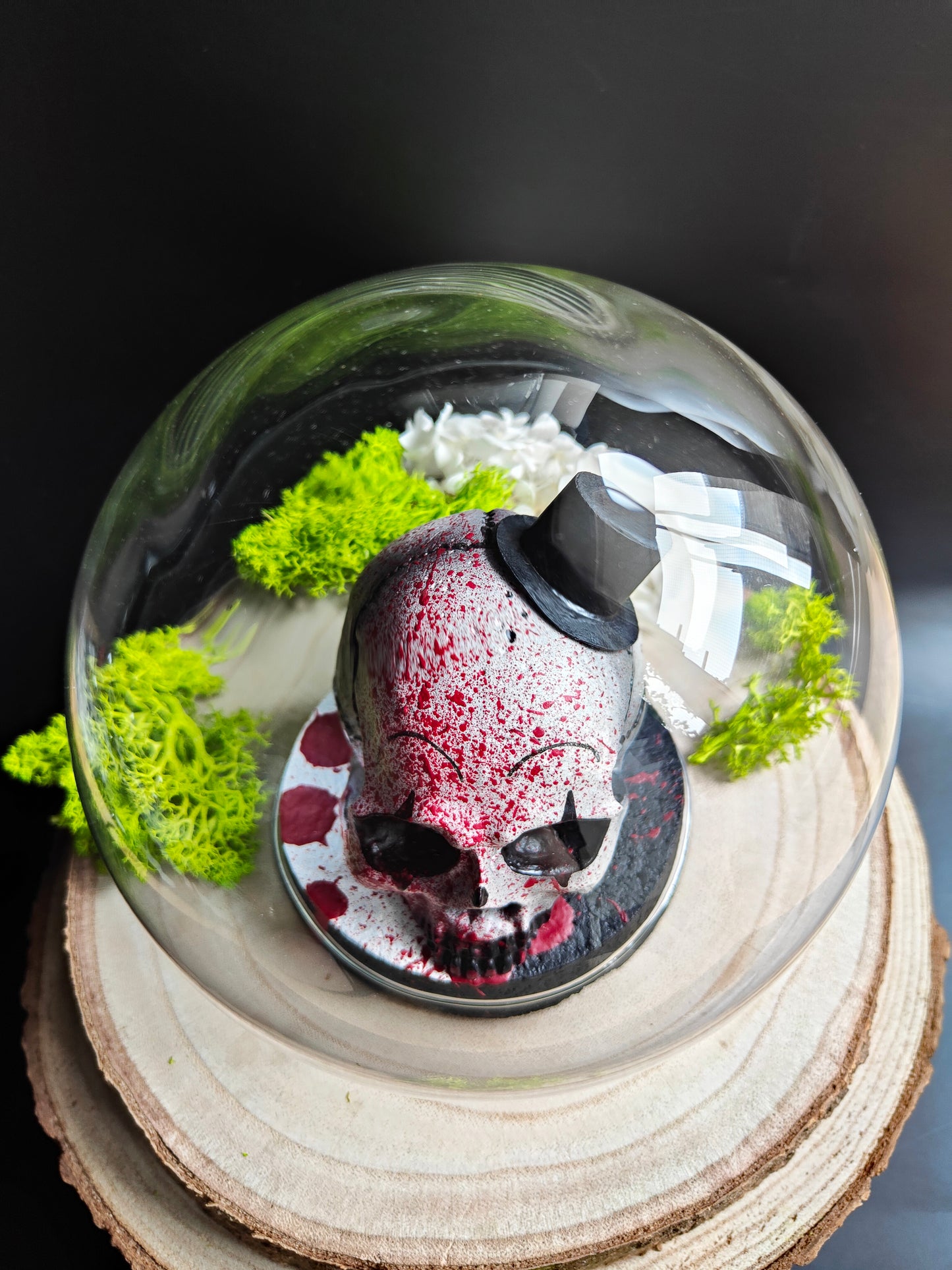 Skull Glass Globe "Cinema" Horror