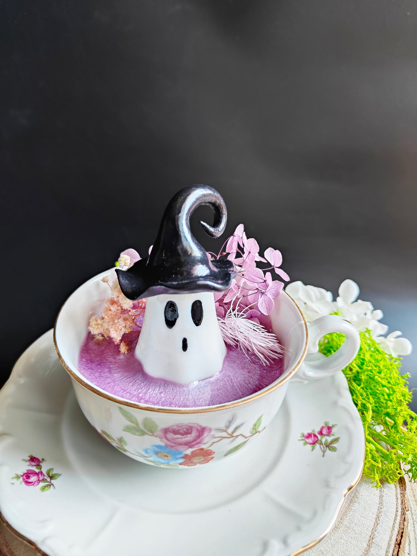 Ghost in his Vintage Cup - Witch Edition