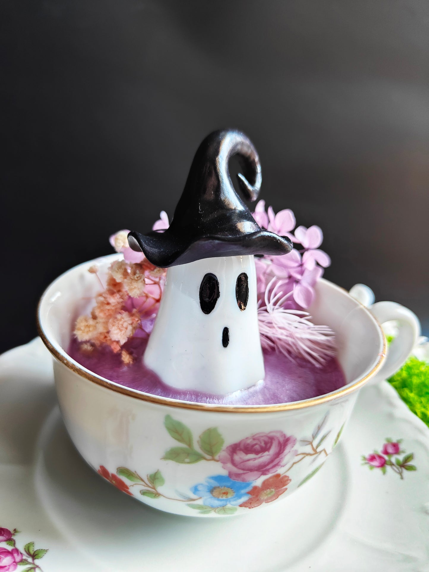 Ghost in his Vintage Cup - Witch Edition