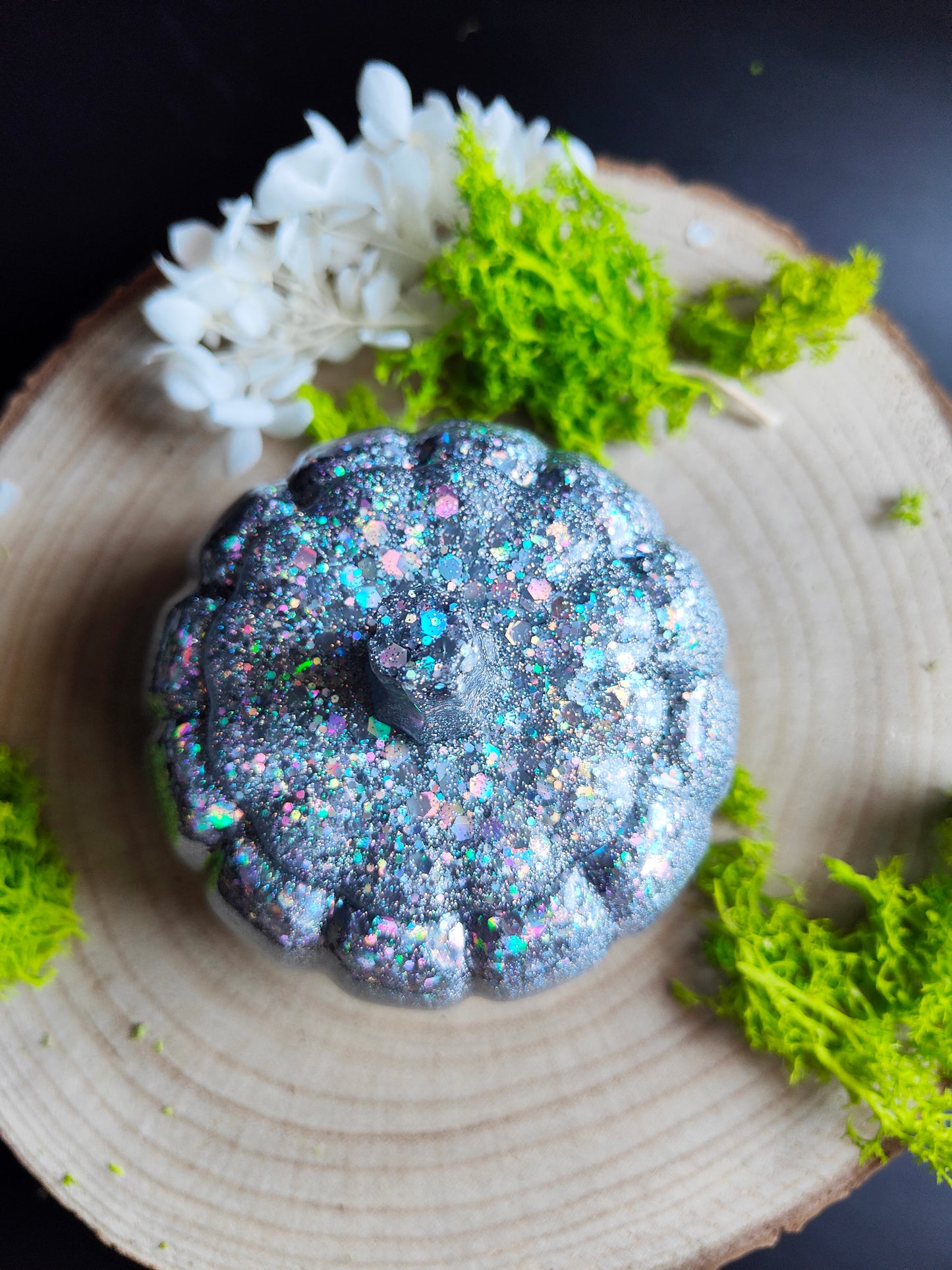 Small Pumpkin Jar with Lid - Super Glitter