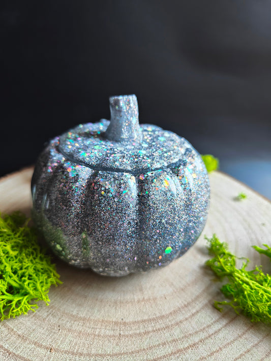 Small Pumpkin Jar with Lid - Super Glitter