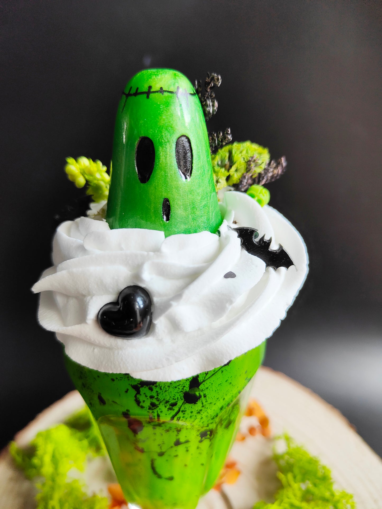 Franken-Milkshake Ghost - Decorative Glass