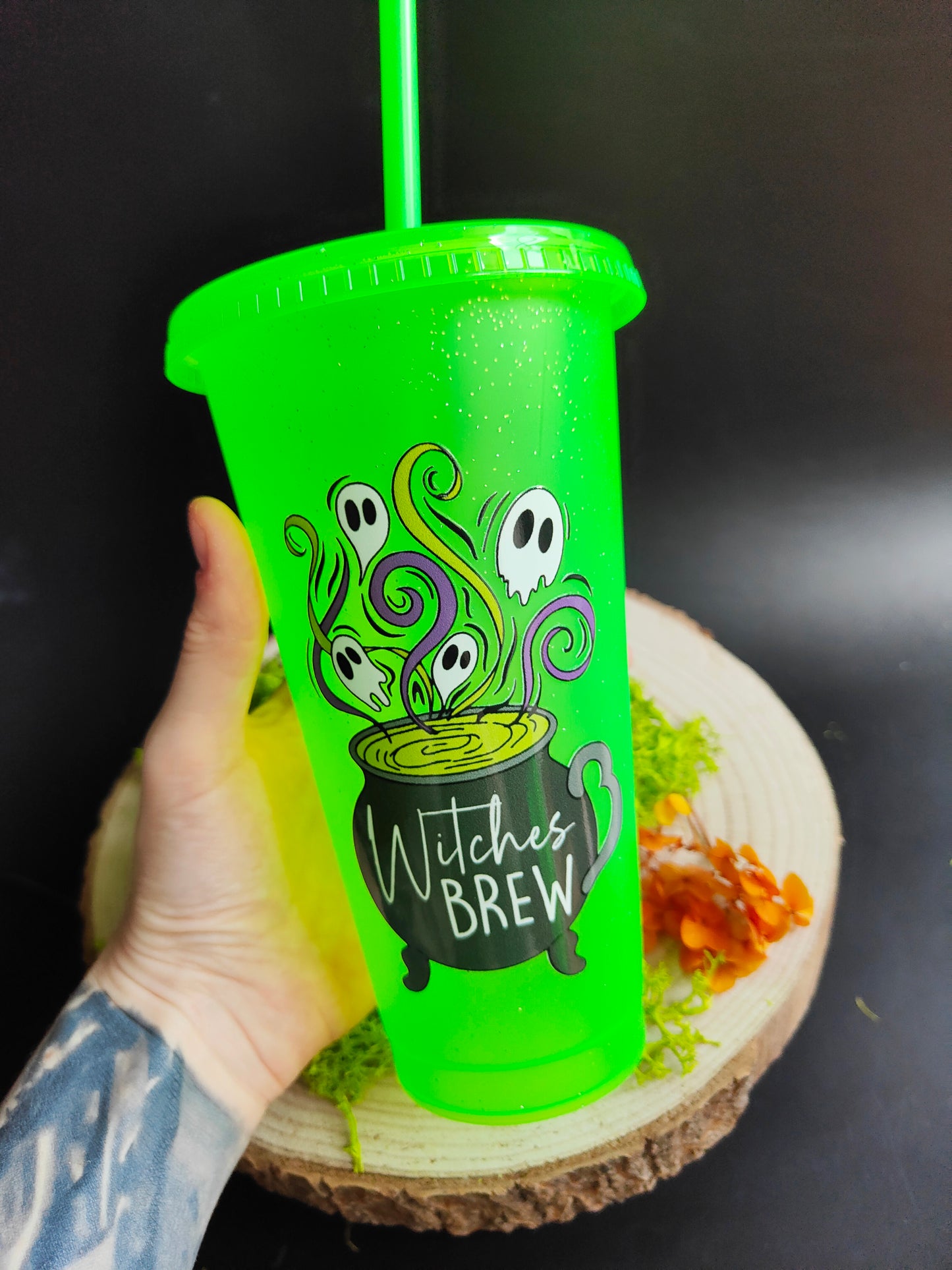 Neon Green Tumbler - Witch Brew