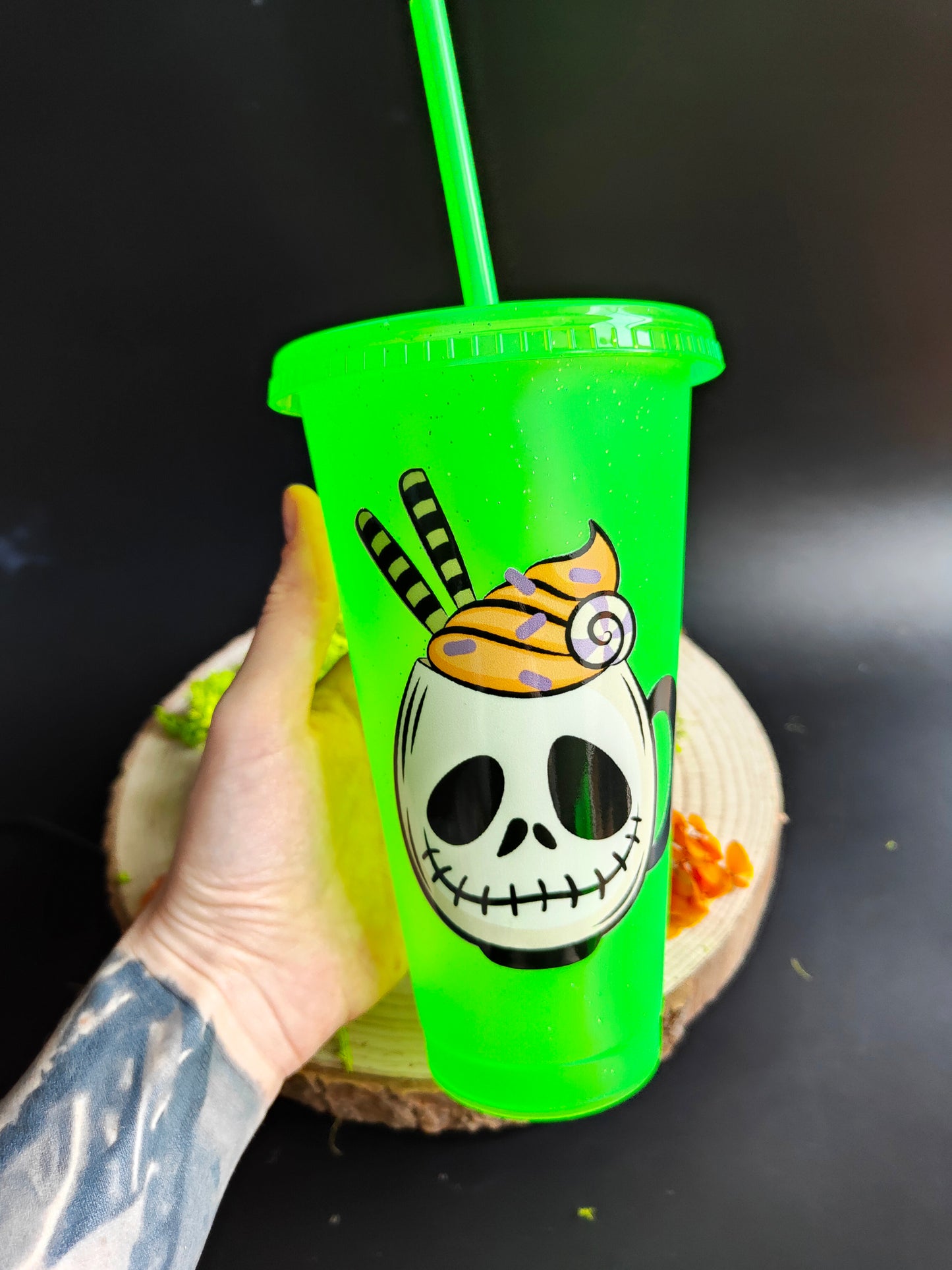 Neon Green Tumbler - Halloween Mug