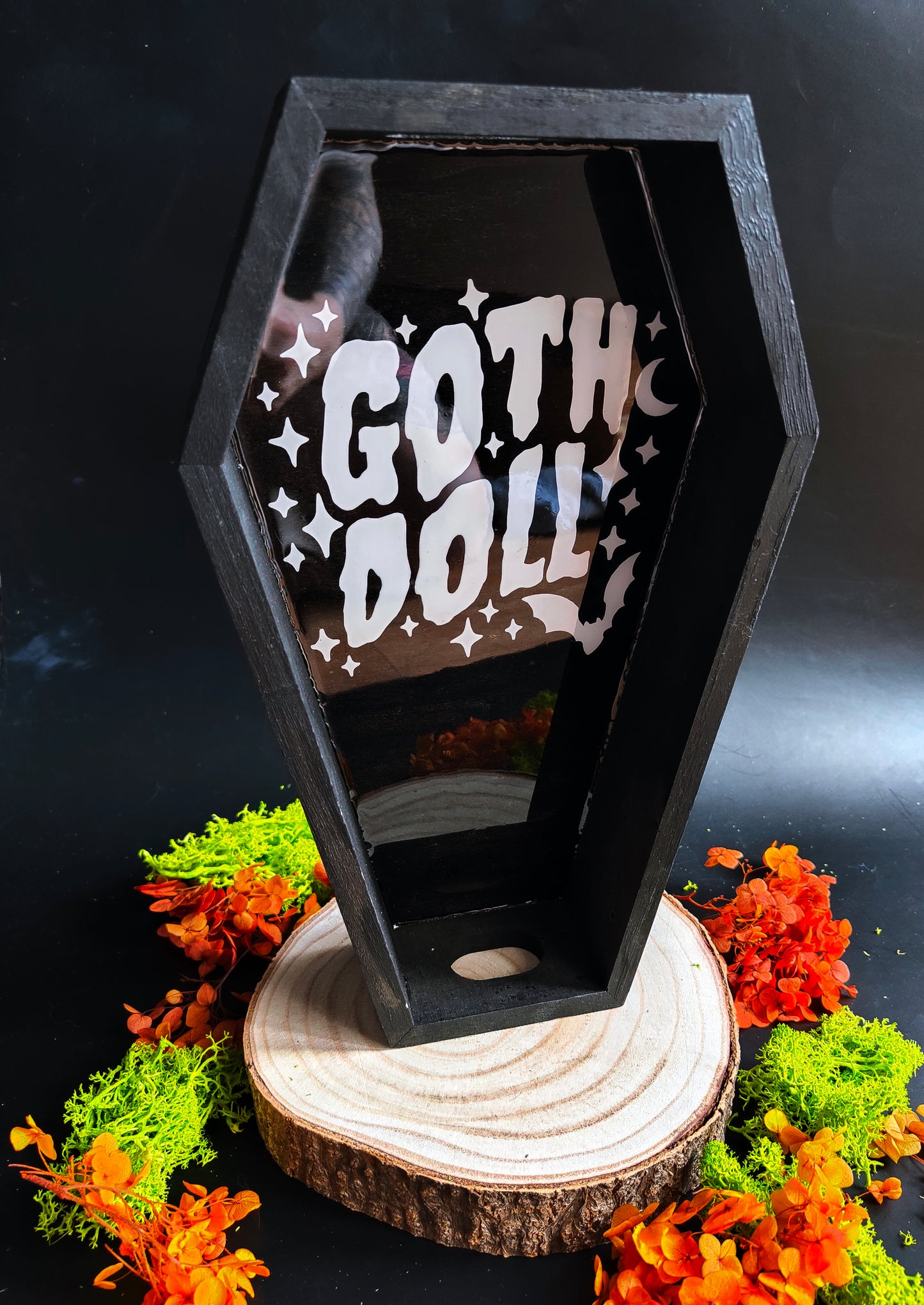 Black "Goth Doll" Coffin Tray