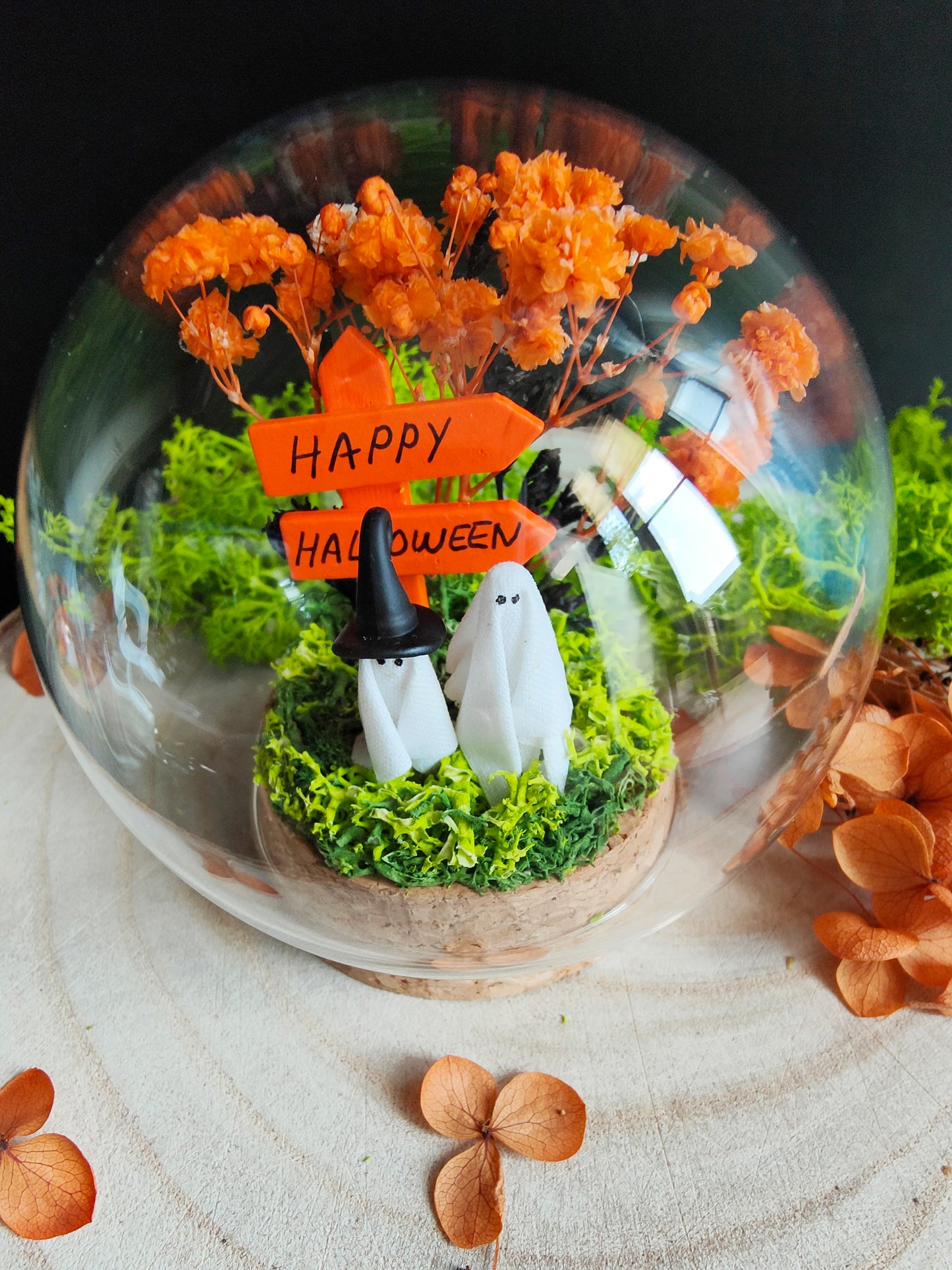 Adopt a Ghost - Mini Glass Dome - Happy Halloween