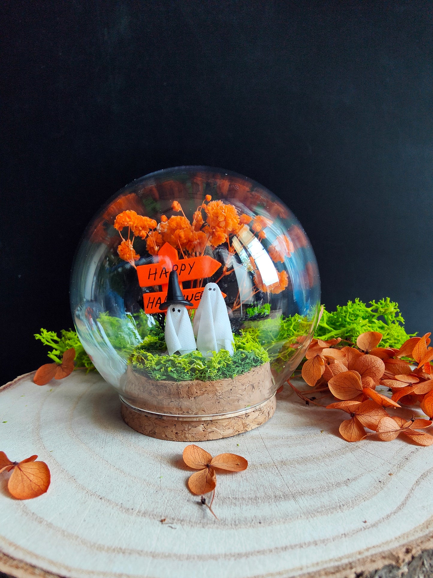 Adopt a Ghost - Mini Glass Dome - Happy Halloween