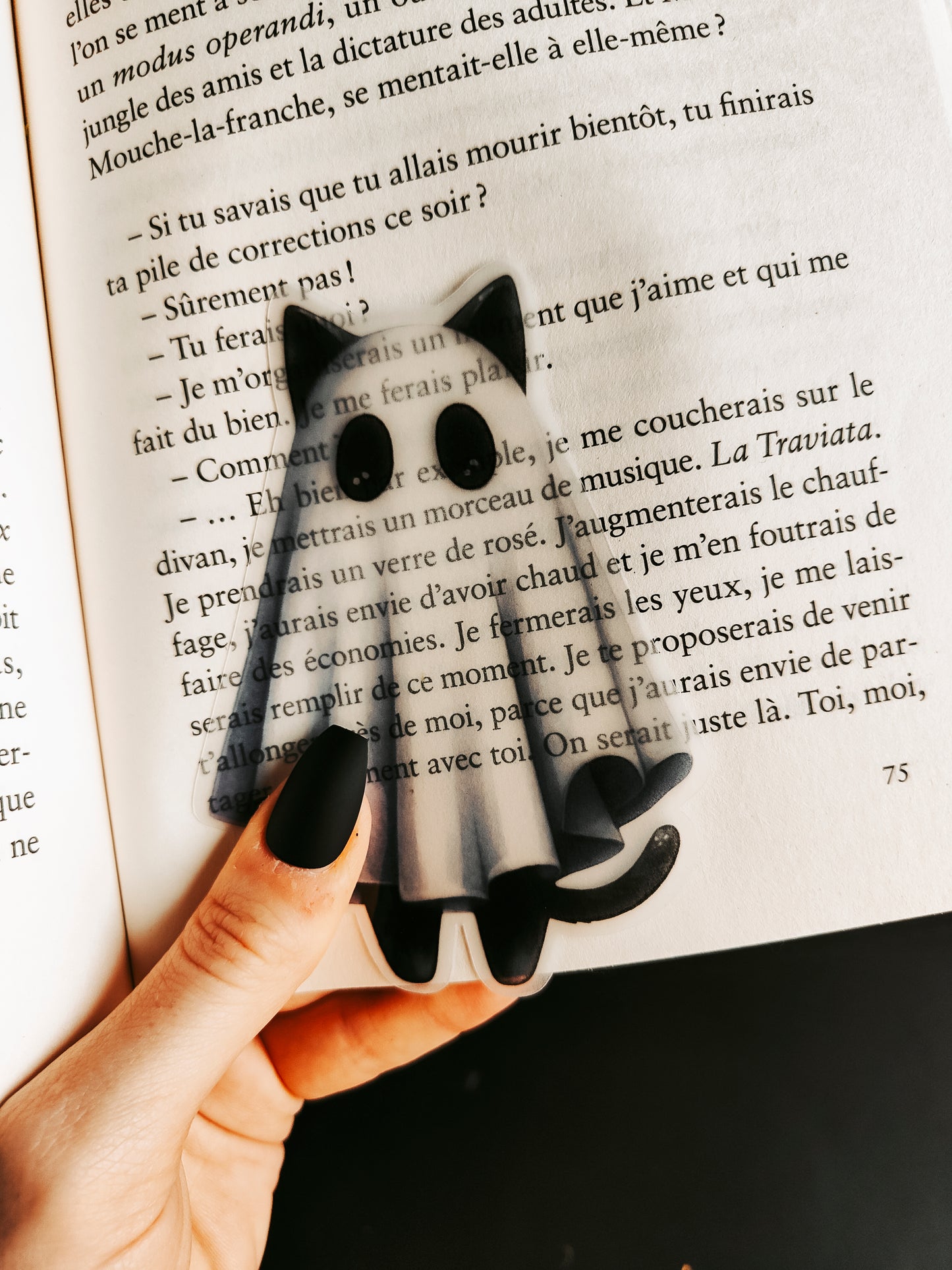 Translucent Bookmark "Ghost Cat"