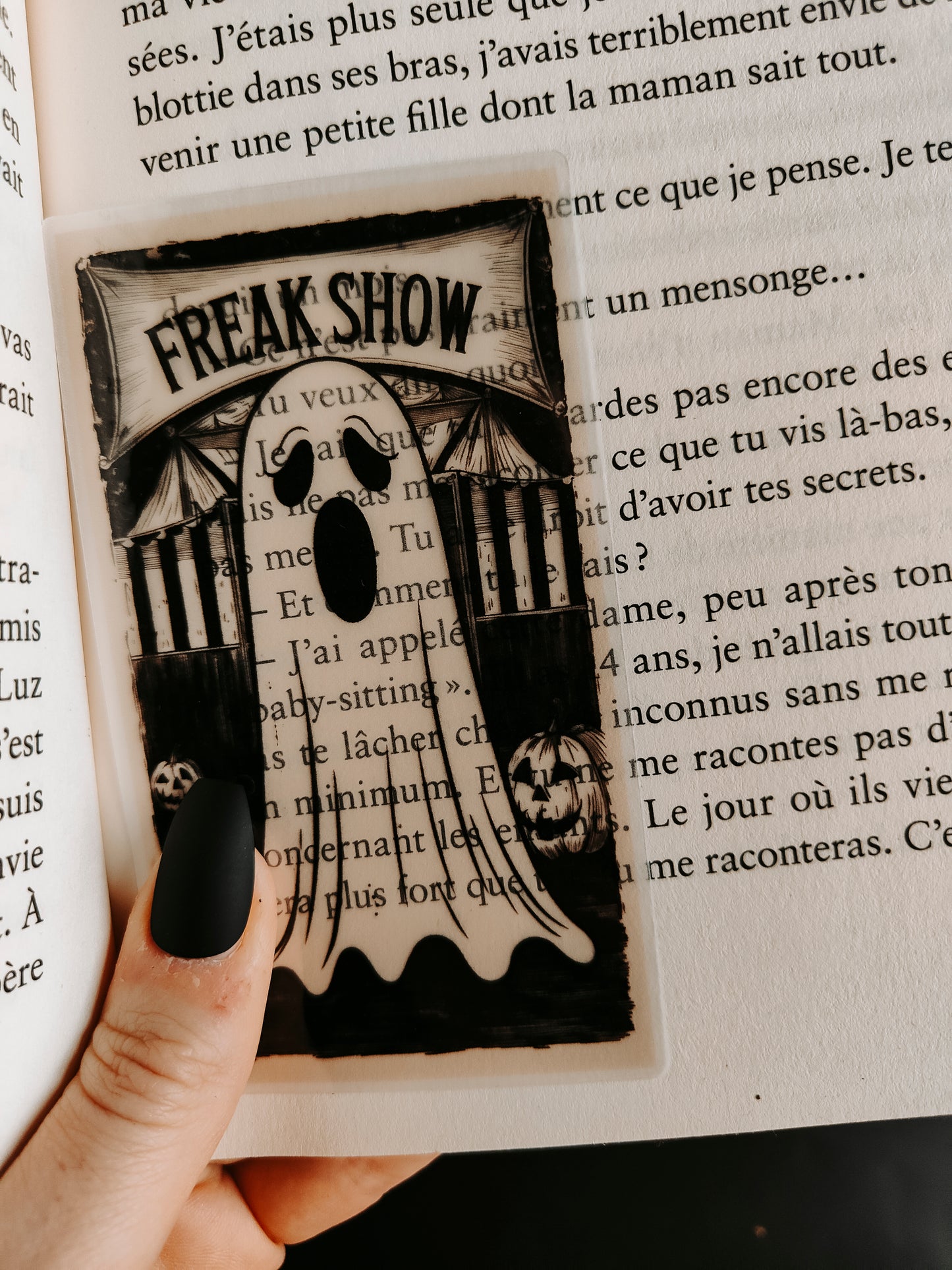 "Freakshow Ghost" Translucent Bookmark