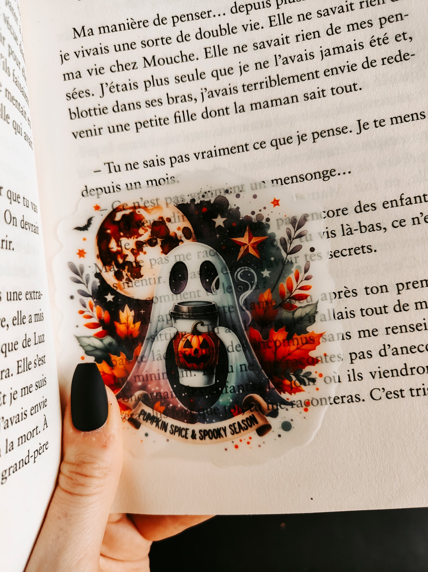 "Ghost Latte" Translucent Bookmark