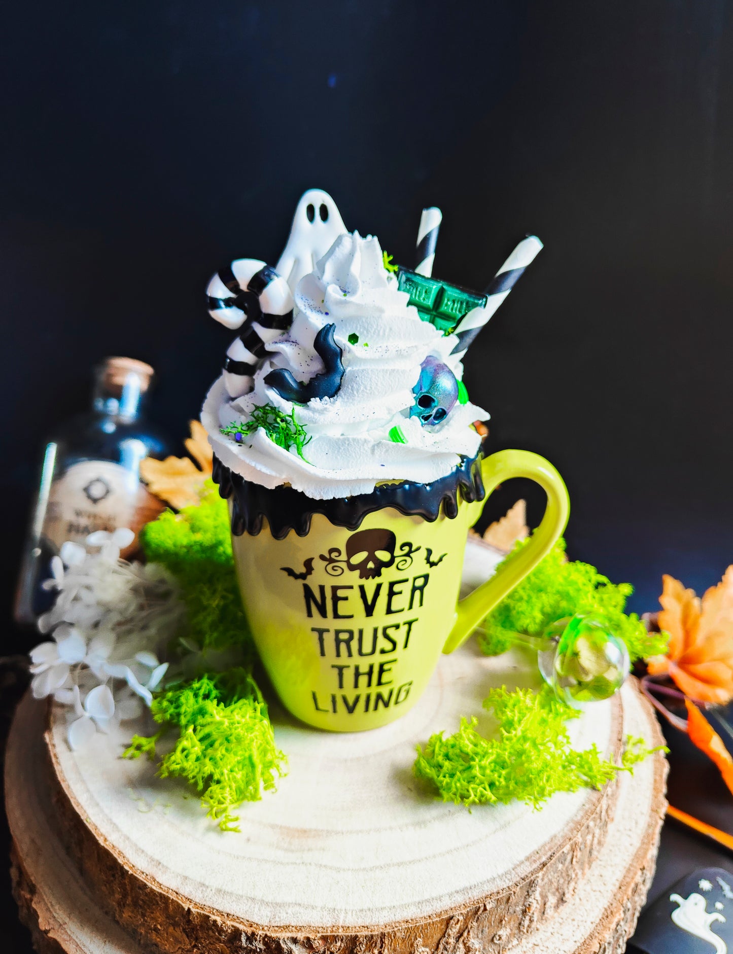 Never Trust the Living Chantilly Mug - Halloween - Green