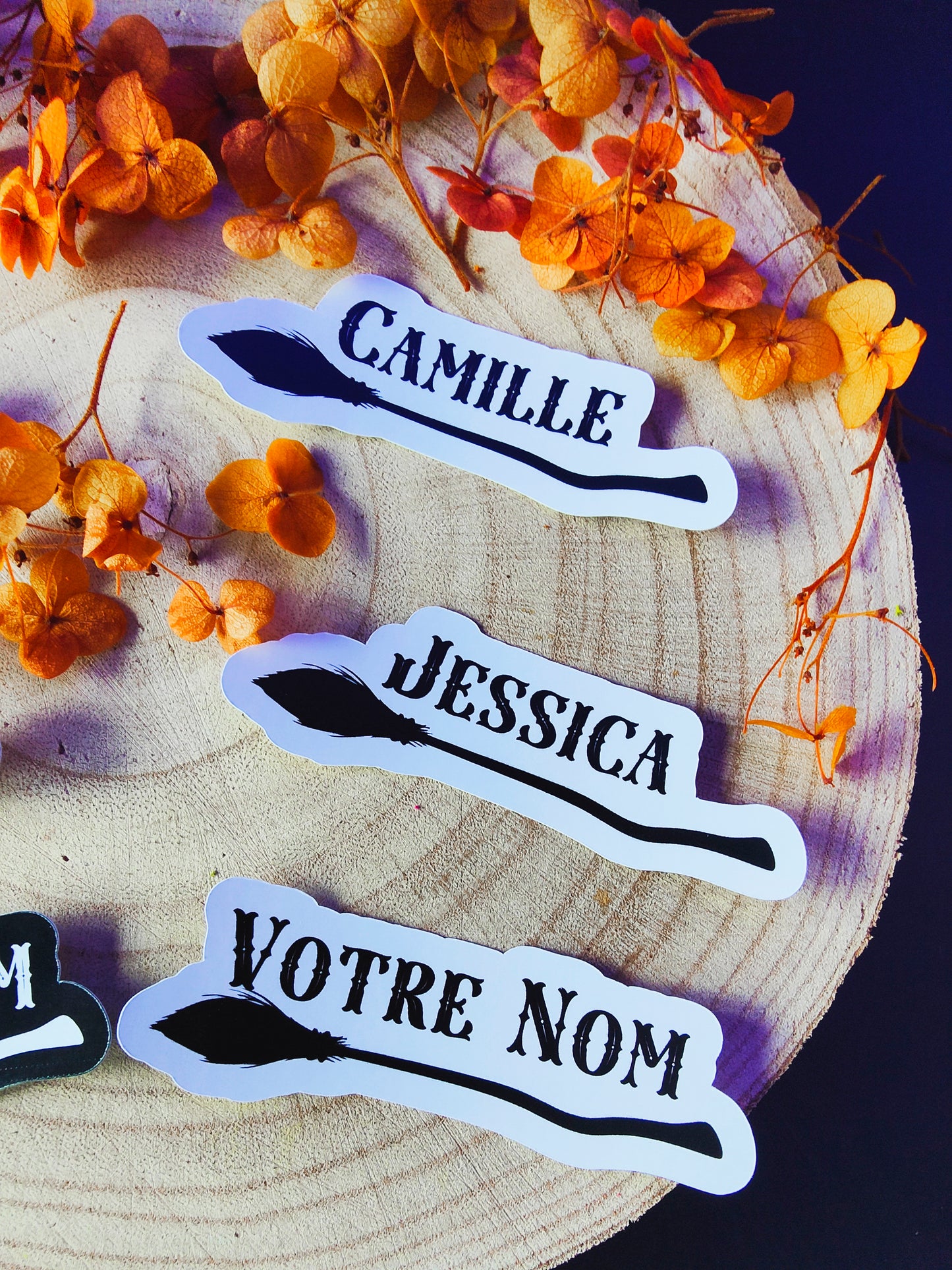 Stickers Personalized sticker with name "Witch's Broom 2"