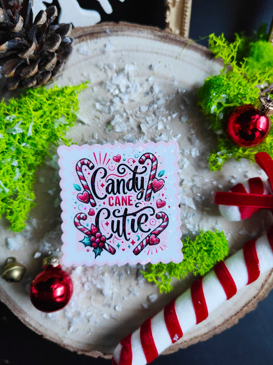 Holographic Sticker "Candy Cane Cutie"