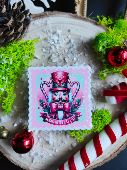 Holographic Sticker "Nice List"