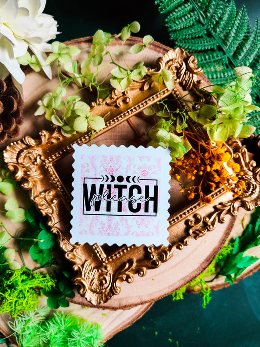 Glossy Self-Adhesive Stickers "Witch Please Stamp"