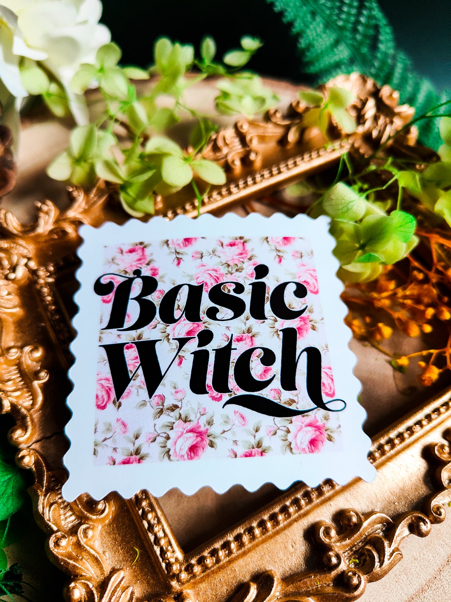 Glossy Self-Adhesive Stickers "Basic Witch Stamp"