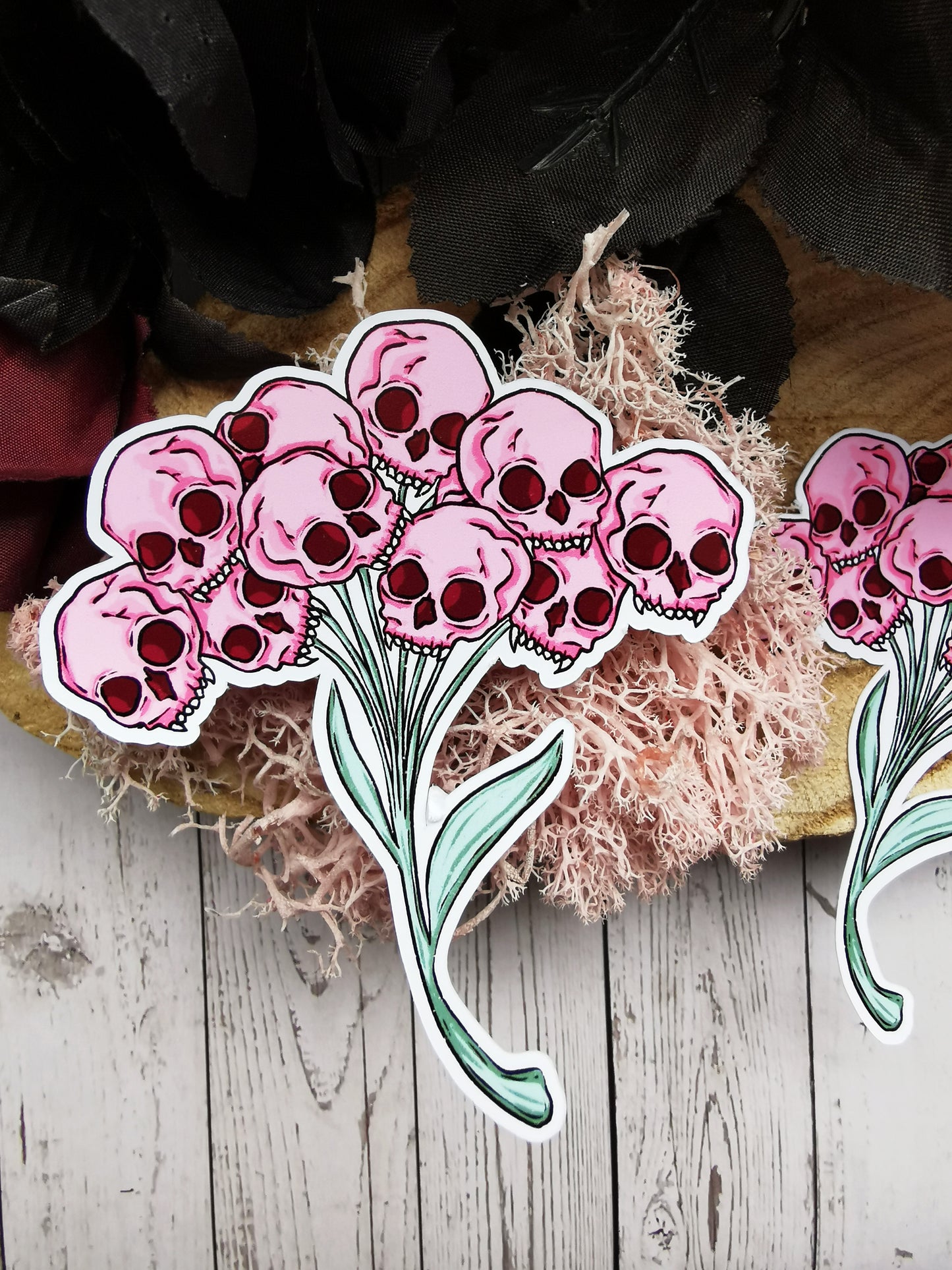 “Skull Flower” Stickers