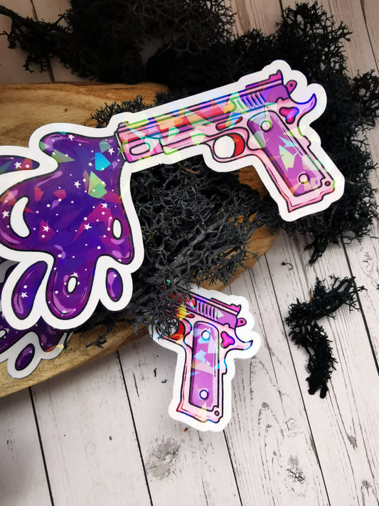 Pastel Gun Stickers