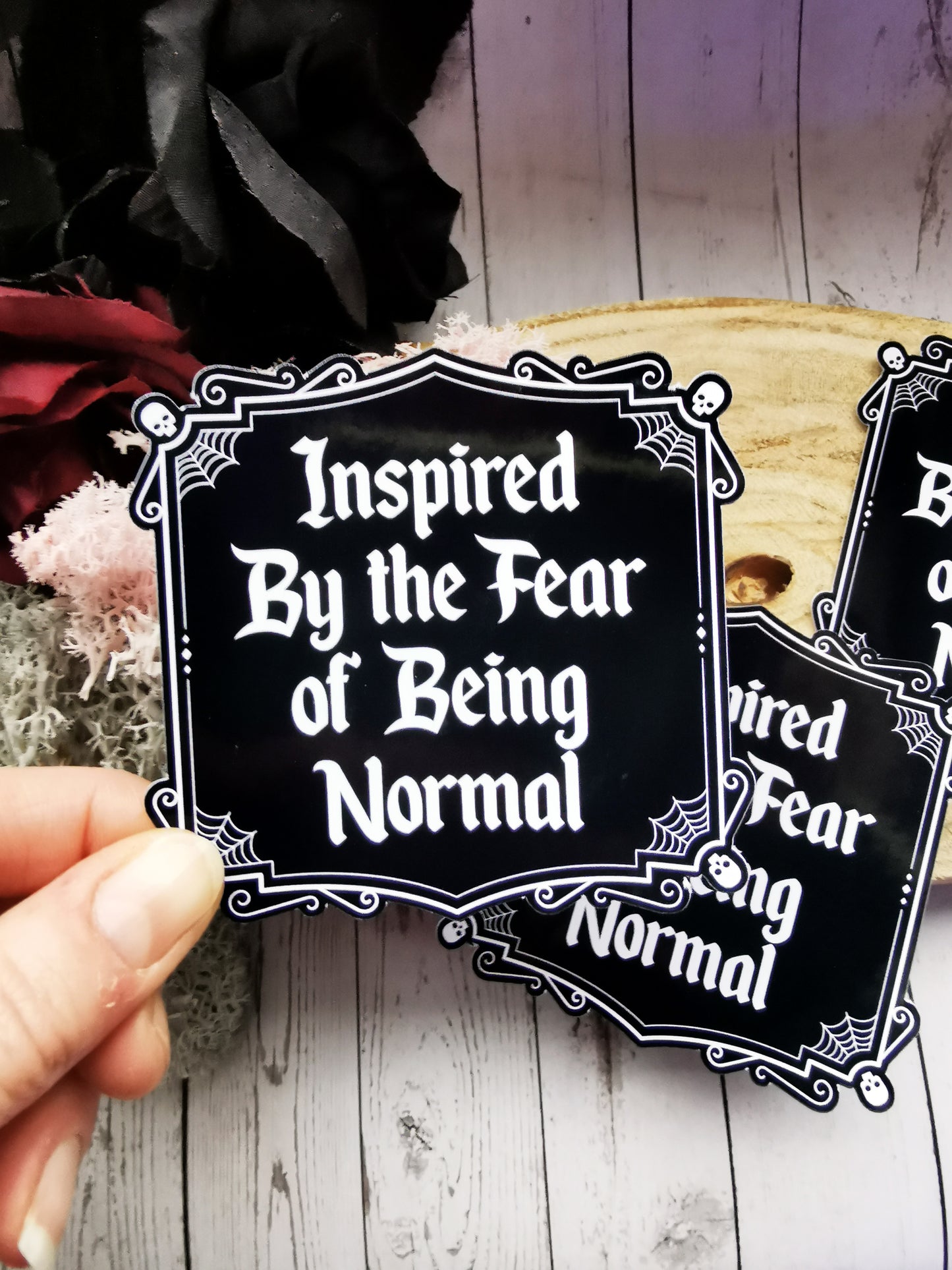 “Inspired by the fear” stickers