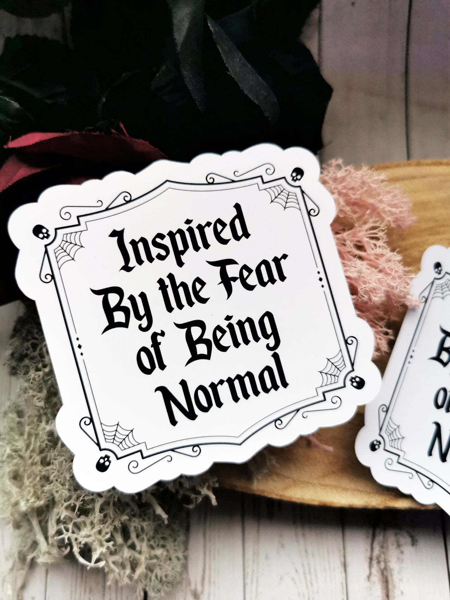 “Inspired by the fear” stickers