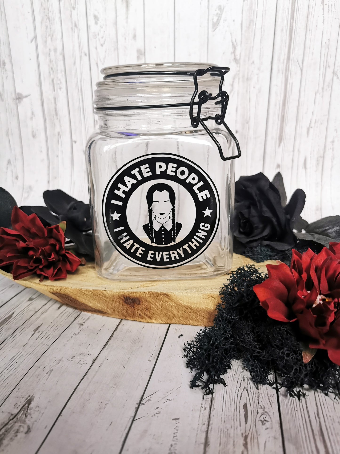 "I Hate People" Glass Storage Jar