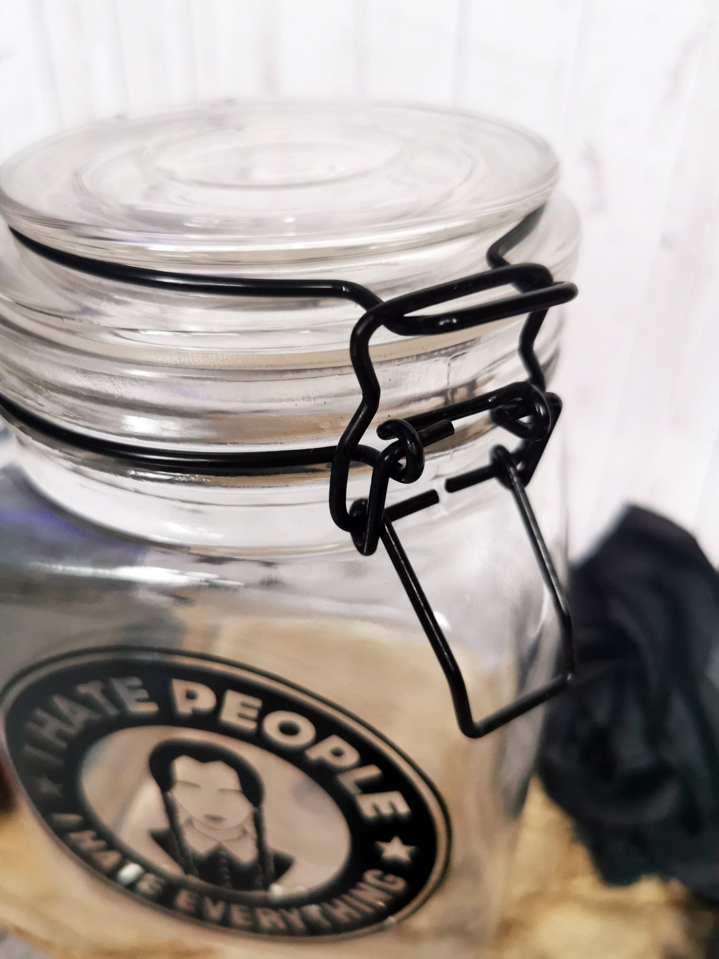 "I Hate People" Glass Storage Jar