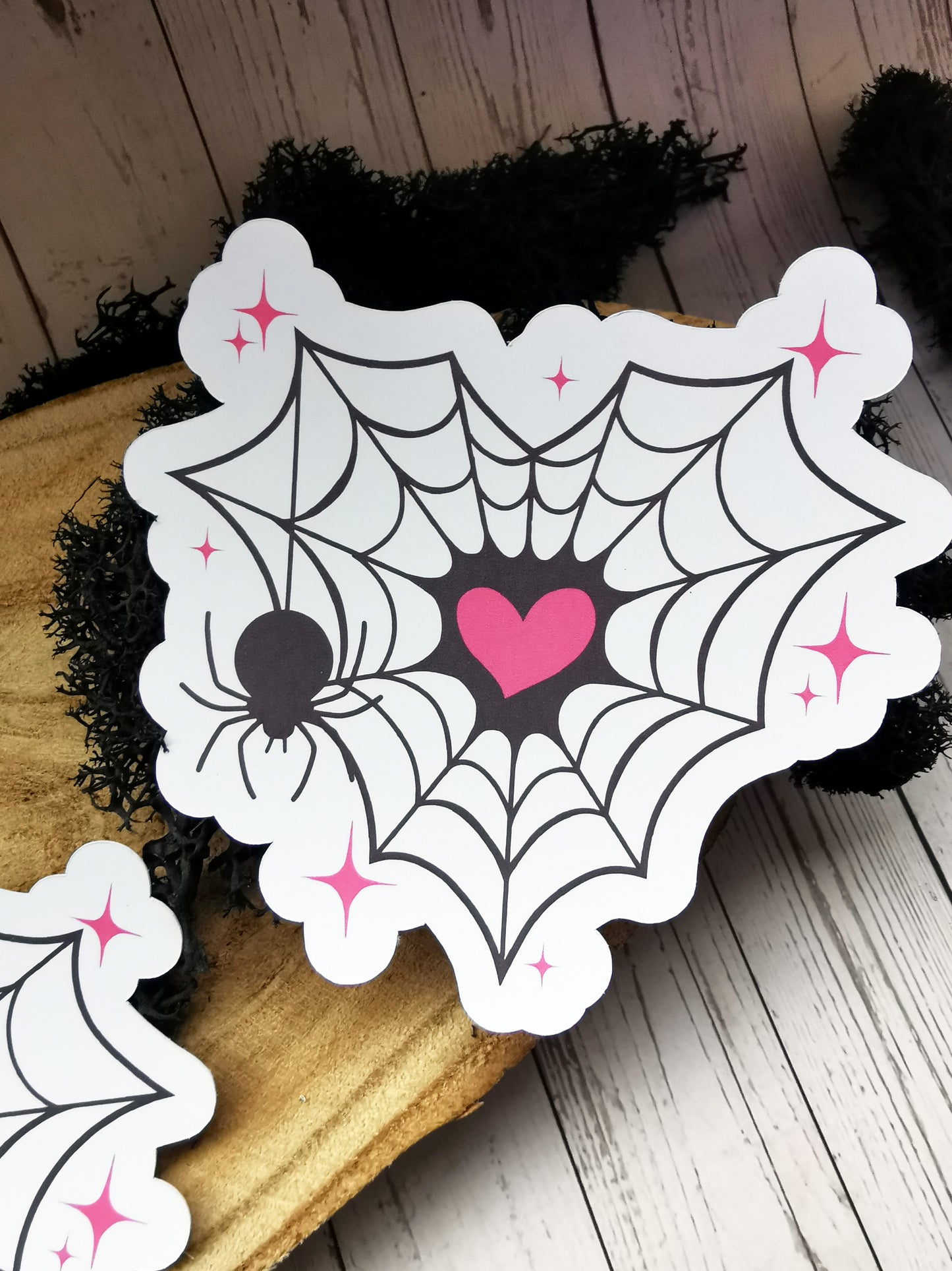 “Spiderweb Heart” Stickers