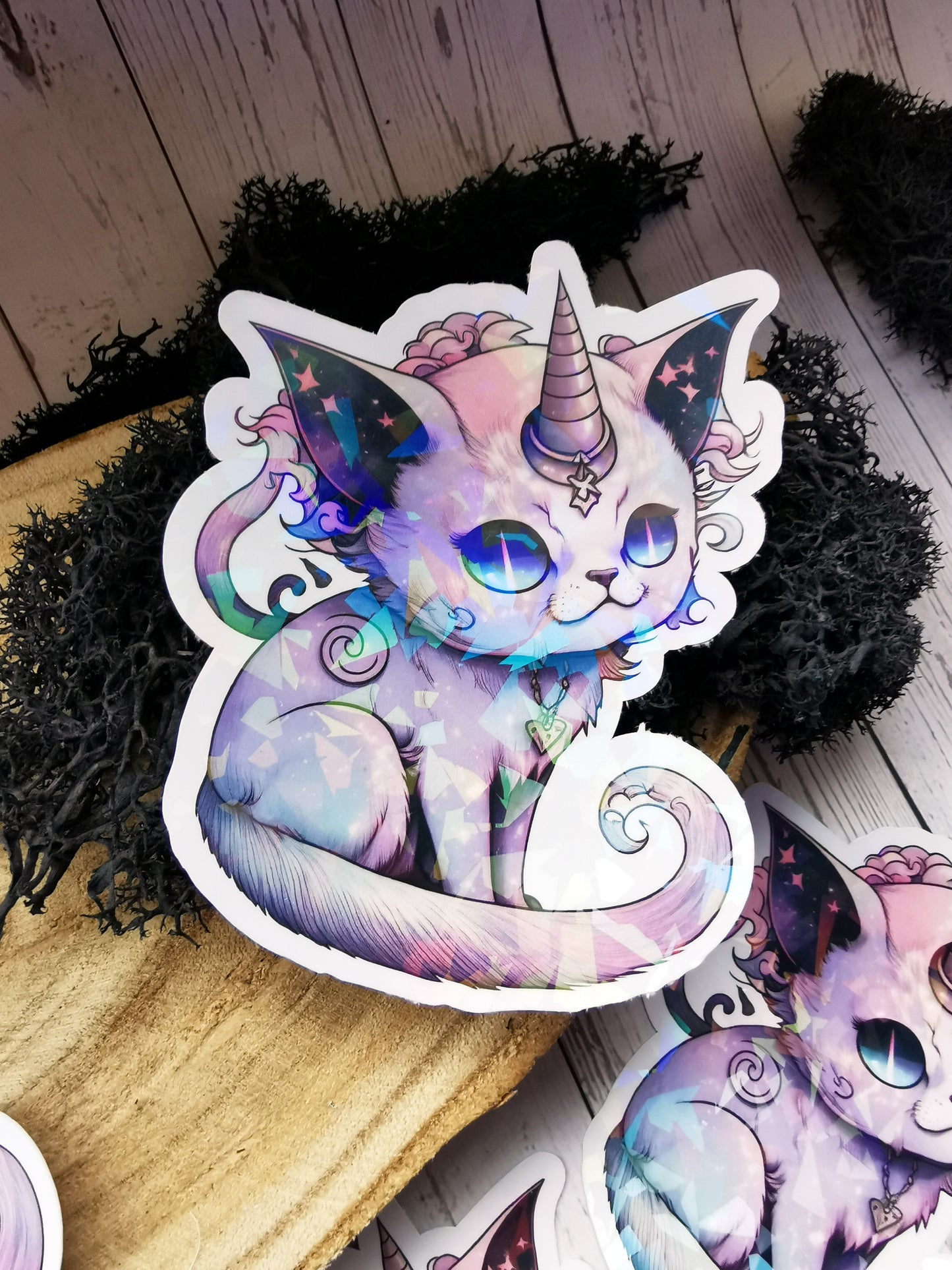 “Cosmic Unicorn Cat” Stickers