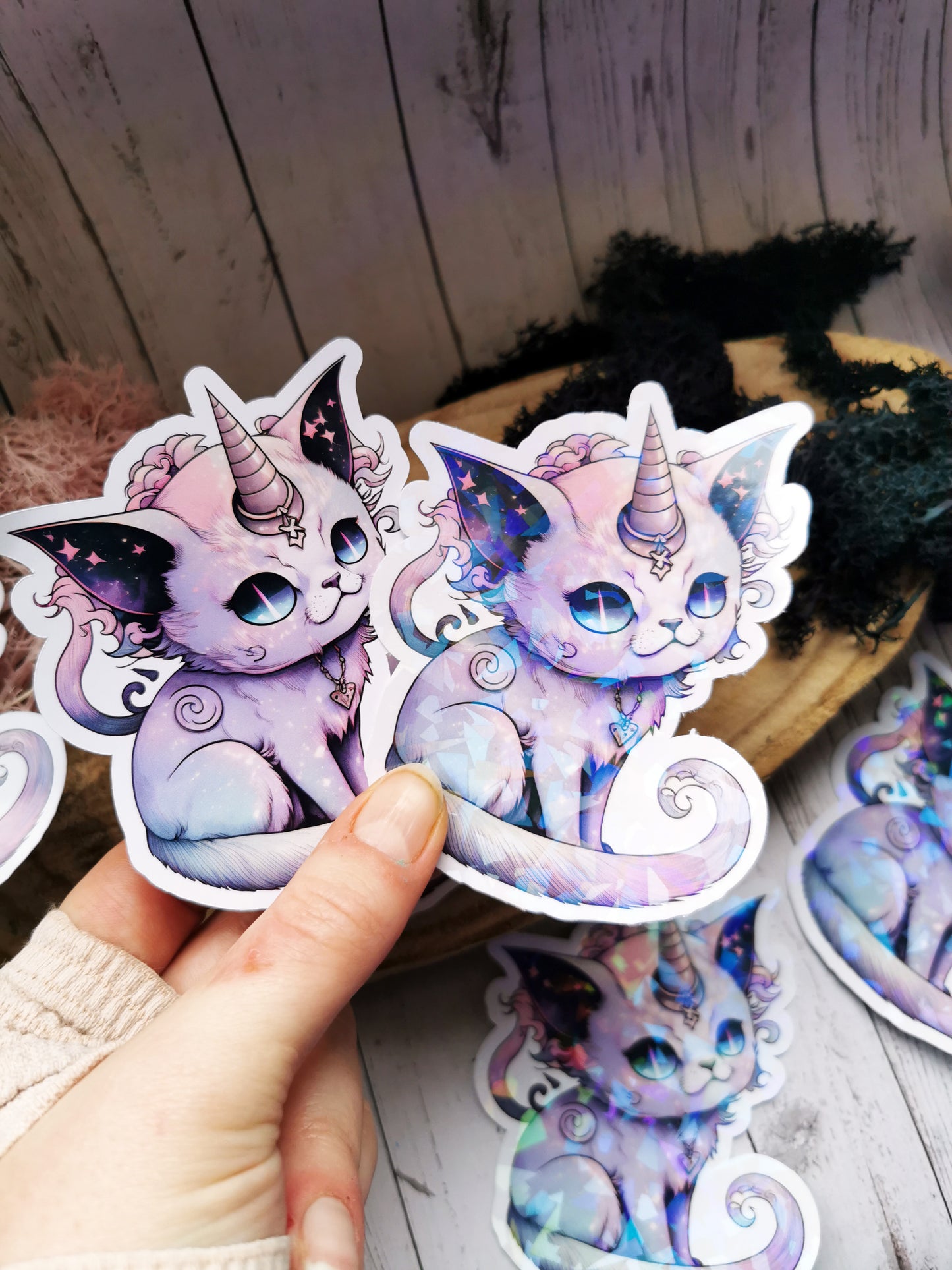 “Cosmic Unicorn Cat” Stickers