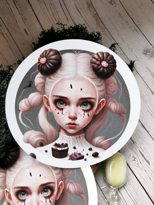 “Creepy Chocolate Girl” Stickers