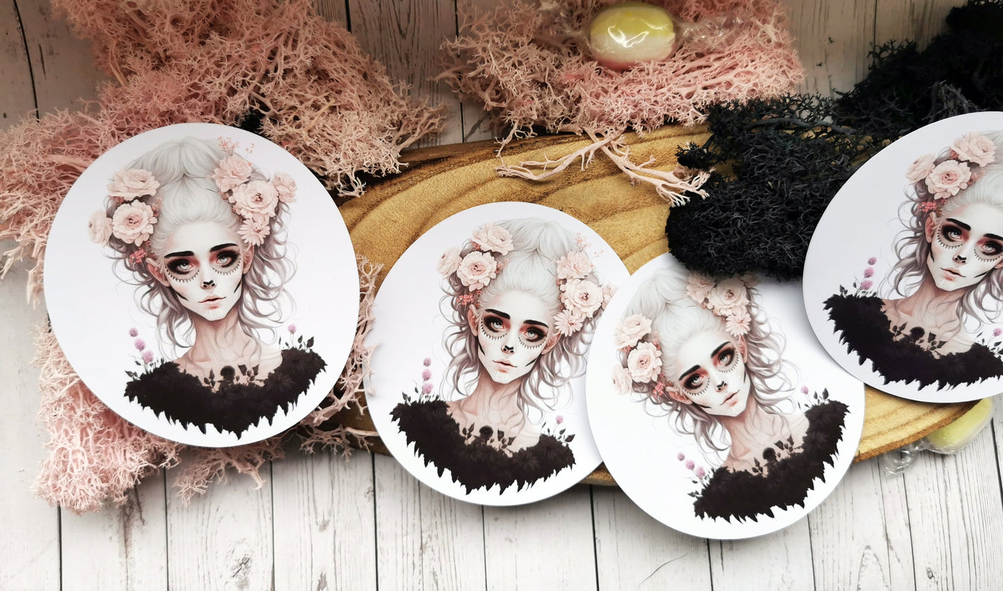 Stickers "Skull Flower Girl"