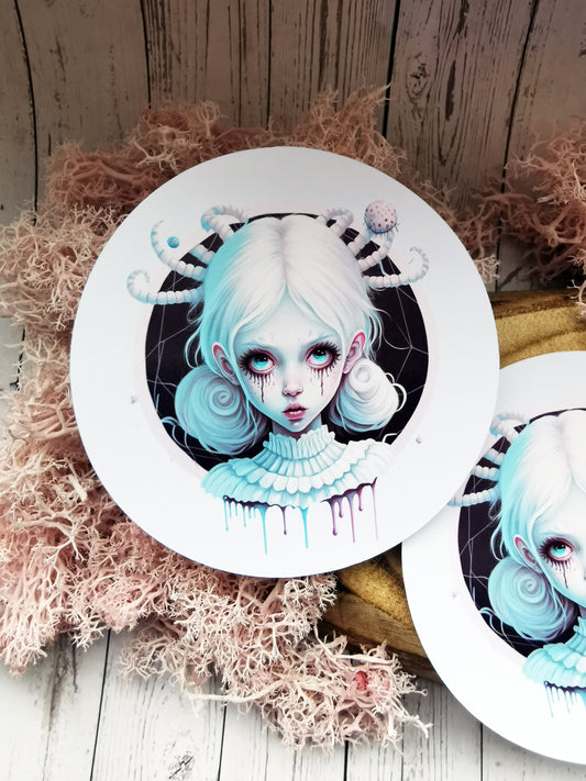 “Creepy Strange Girl” Stickers