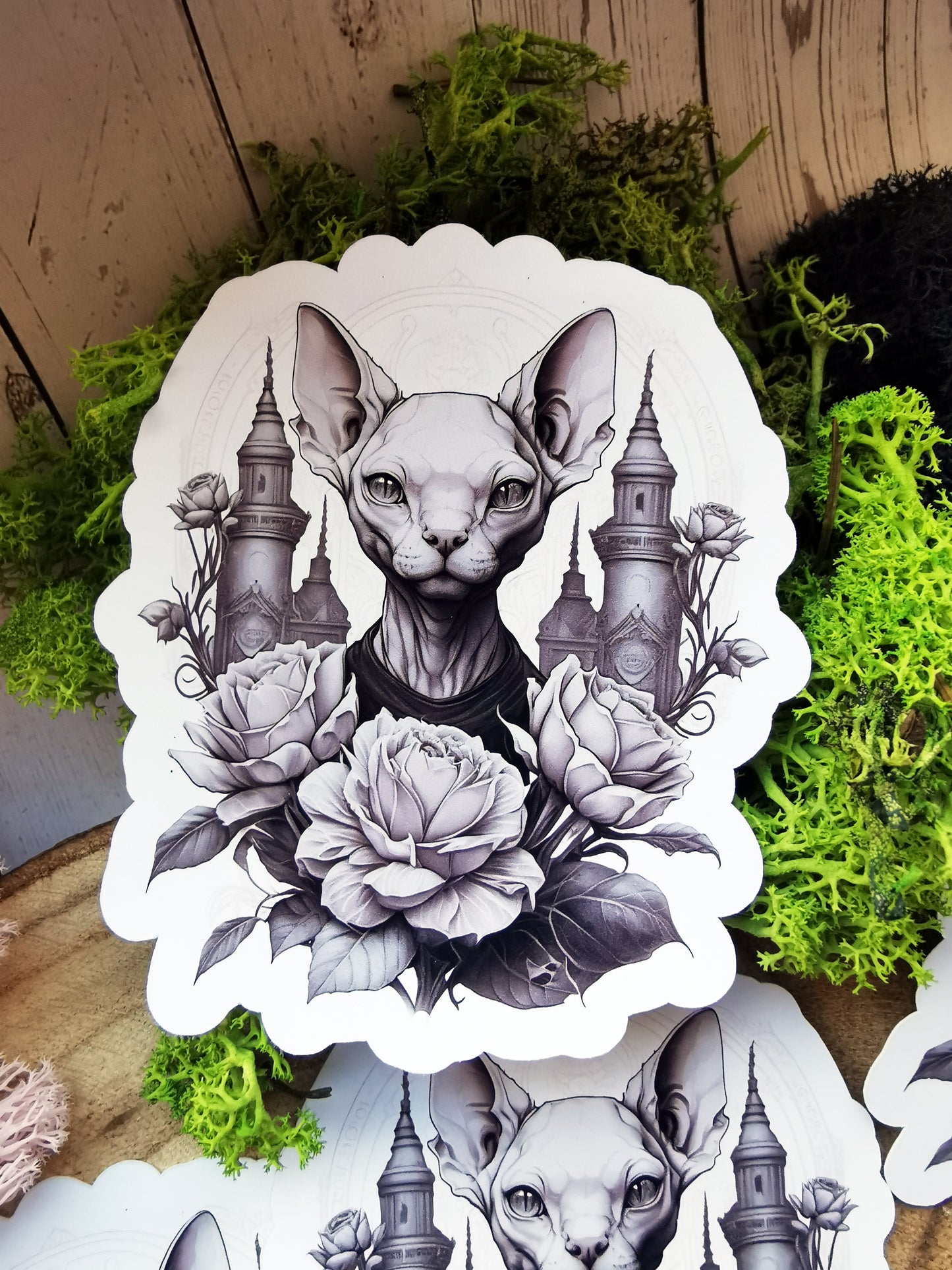 Stickers "Sphynx Cat Portrait"