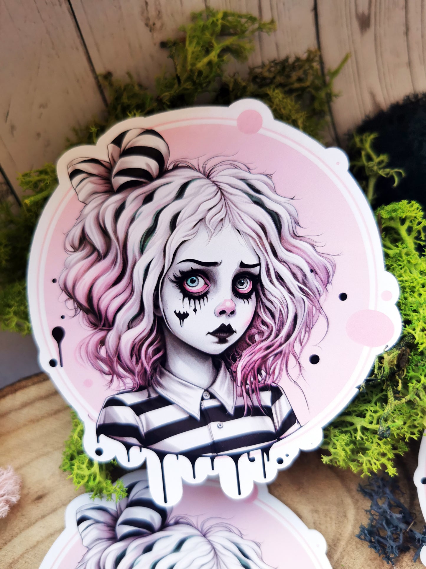 “Creepy Beetlejuice Girl” Stickers