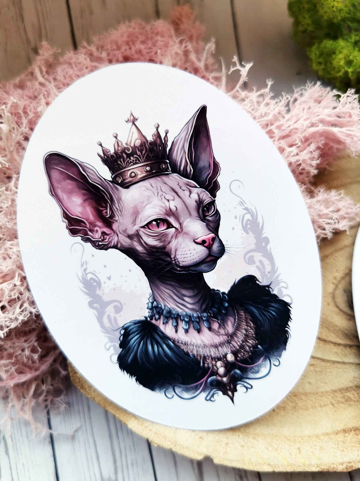 “Sphynx Cat Queen Lady Portrait” Stickers