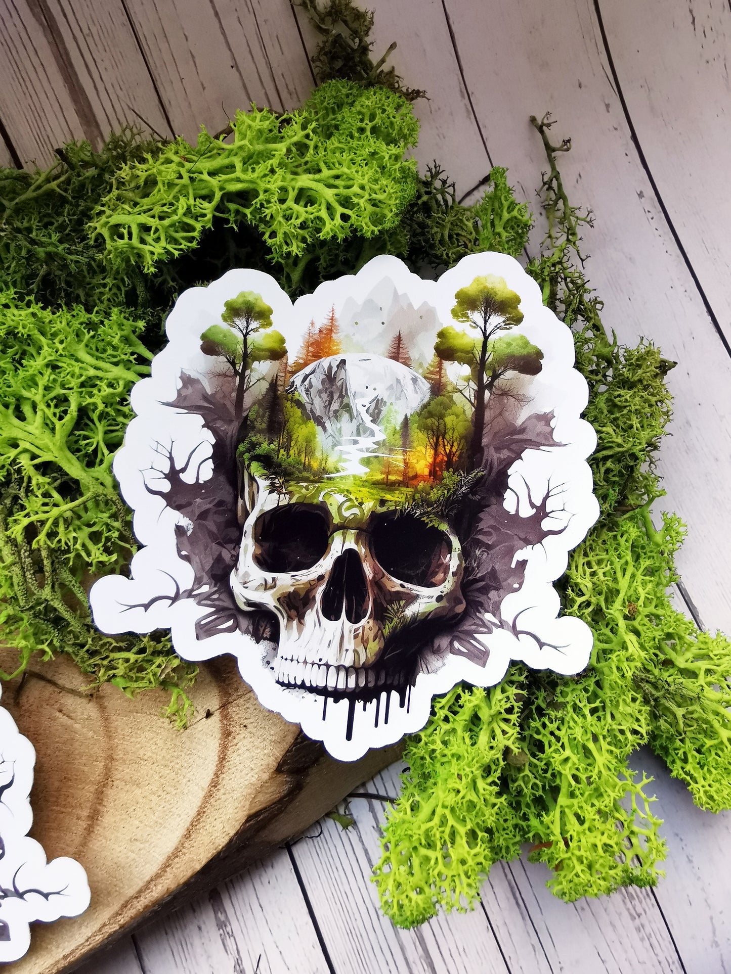 “Skull Forest Illusion” Stickers