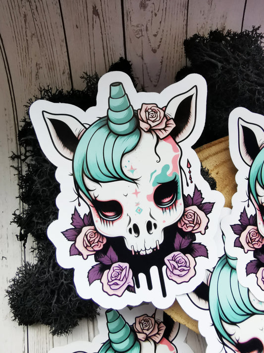 “Unicorn dark kawaii” stickers