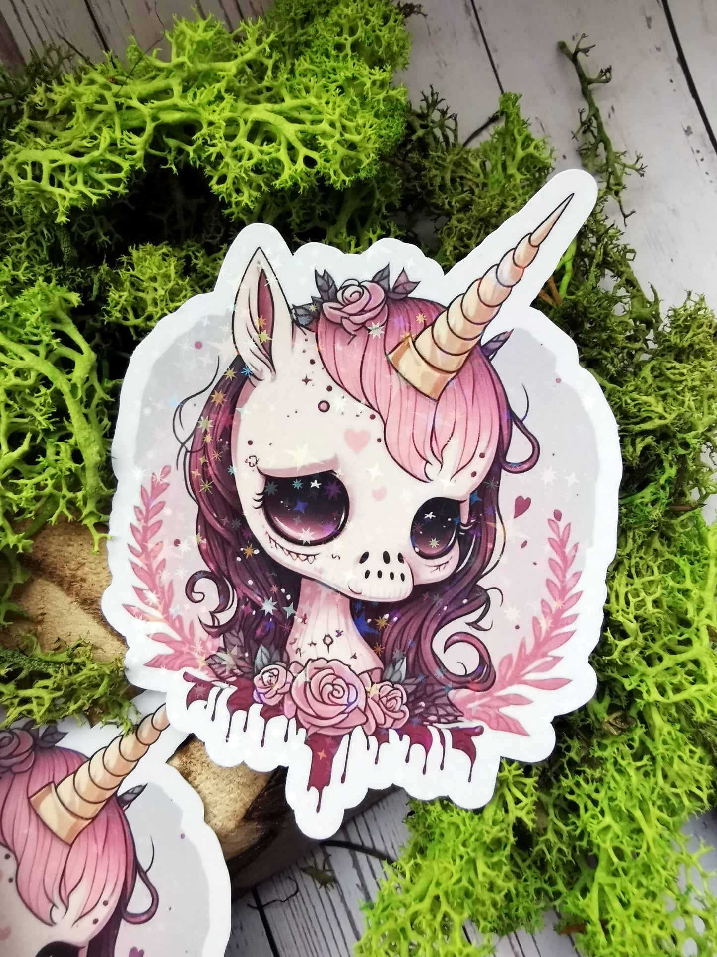 “Unicorn Dark Kawaii” Stickers