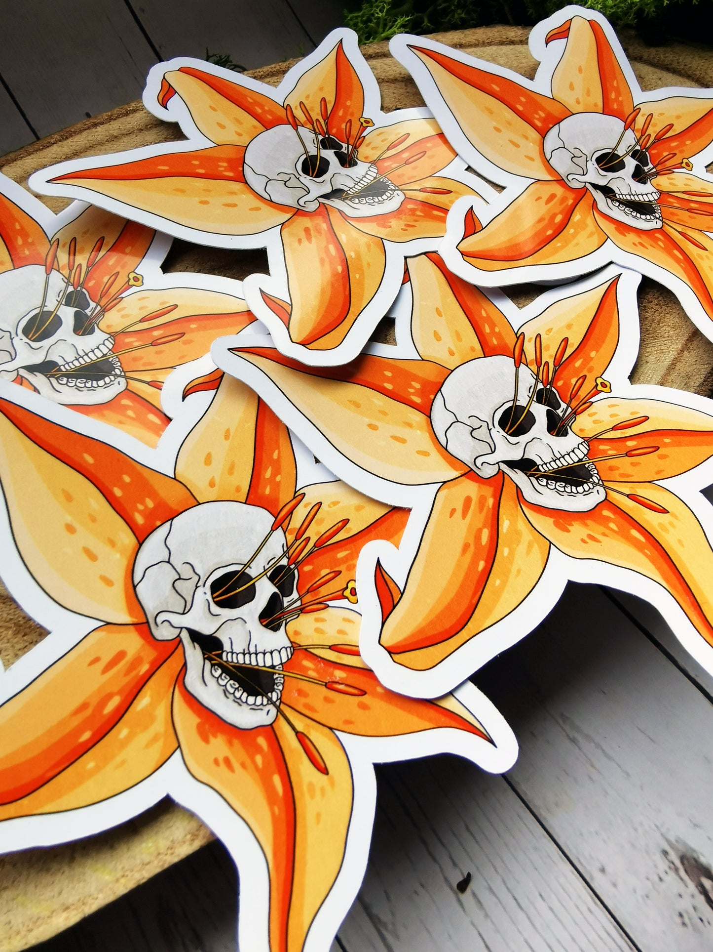 “Skull Flower” Stickers