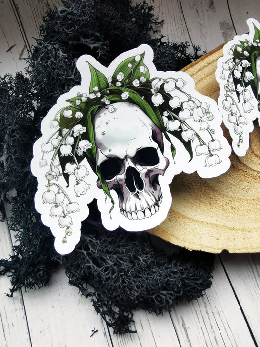 “Lily of the Valley Skull” stickers